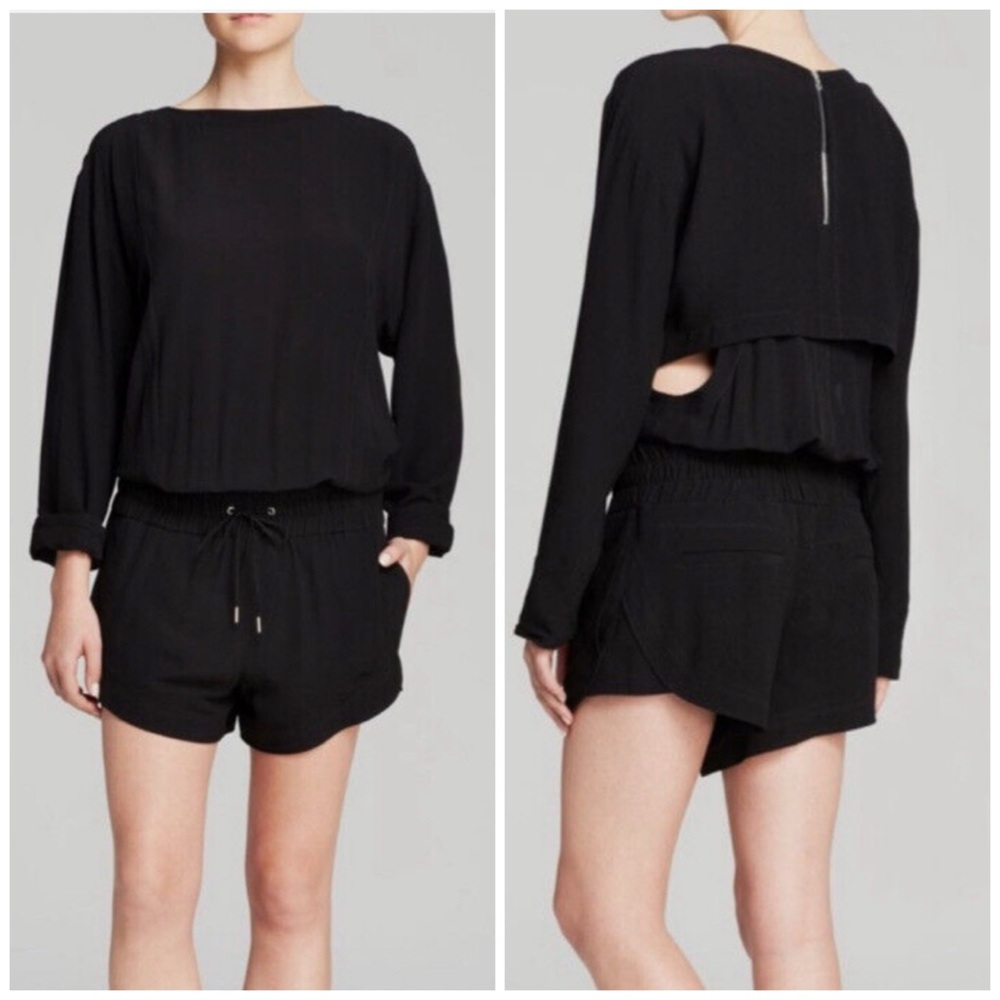 Helmut Lang Georgette Jumpsuit Cutout Sides